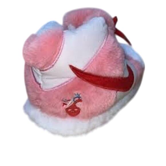 Strangelove Fuzzy Slippers Nike Airforce 1 Dunk Pink, Red, White One Size Adult - Picture 4 of 5